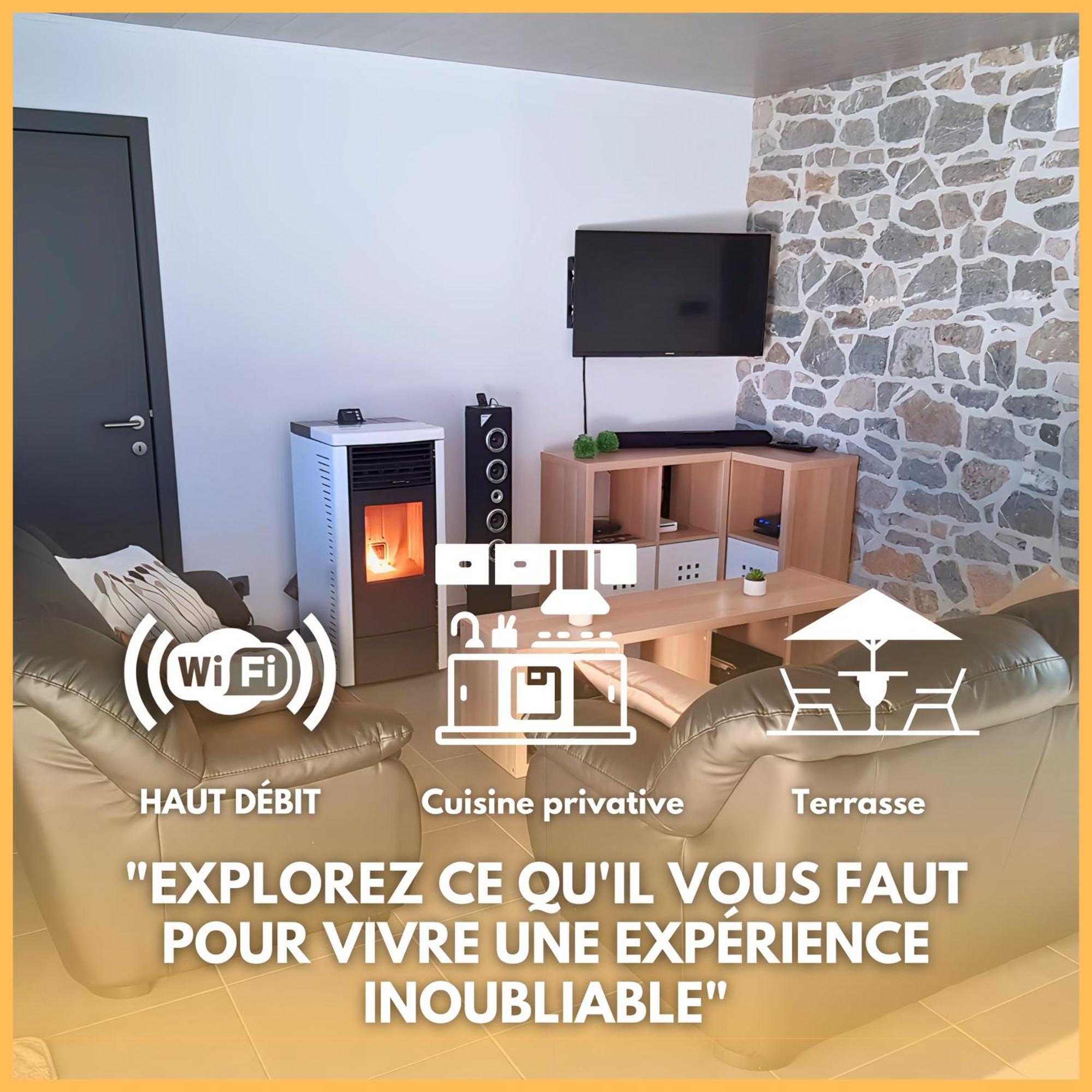 Au Chant Des Roches - Parking - Wifi - Terrasse - Chambres Familiales - Cerfontaine Luaran gambar